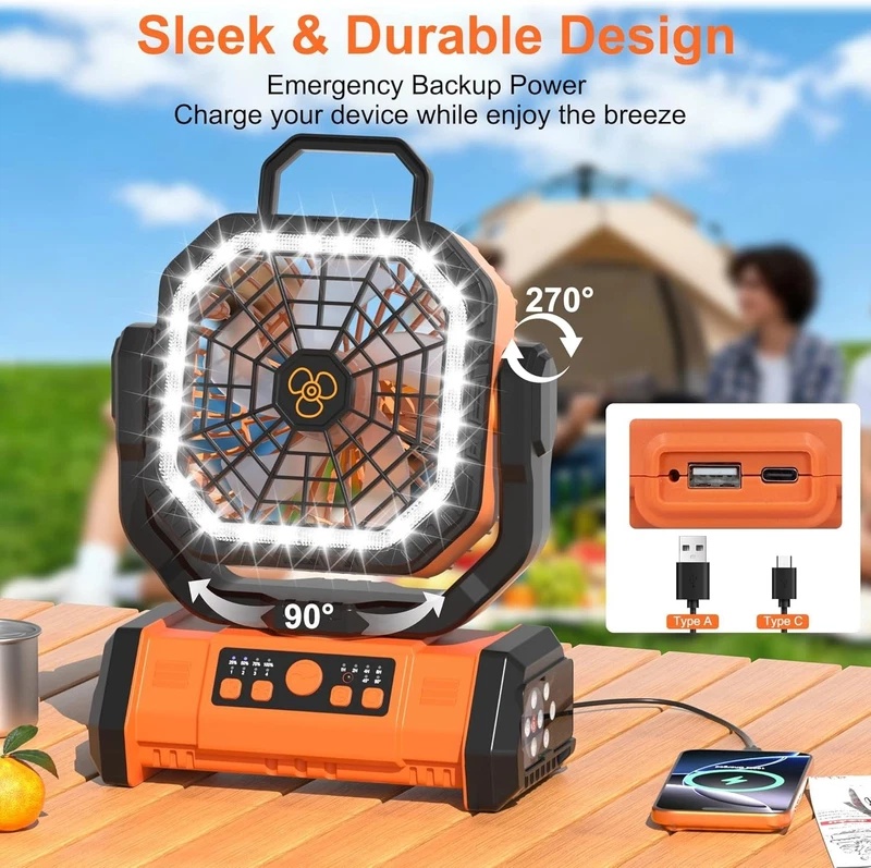 Renewable Energy Game - 다기능 휴대용 냉각팬 20000mAh 허리 클립형