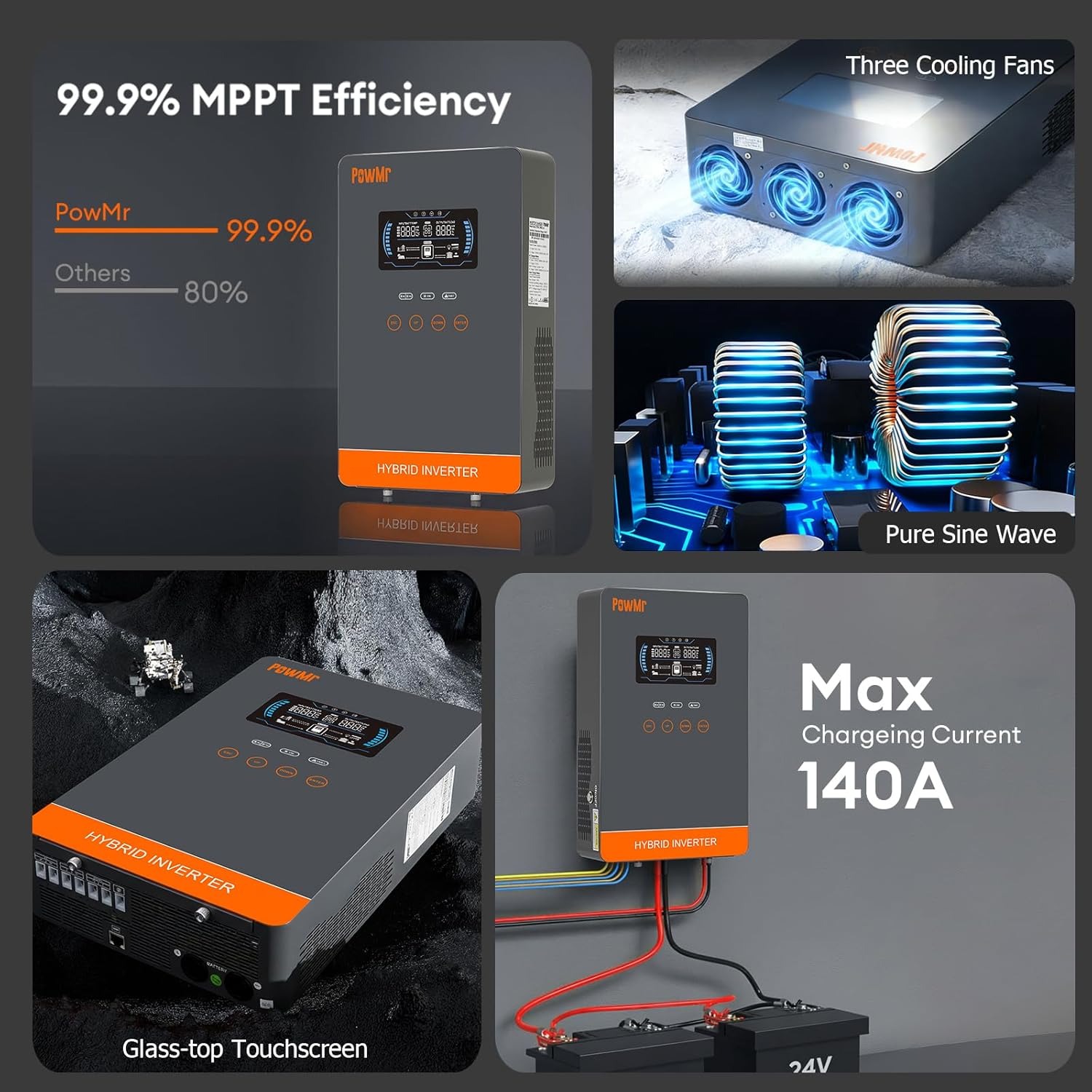 PowMr USA 4000W 24V 하이브리드 태양광  - Solar Pump Controller 리뷰 및 가격