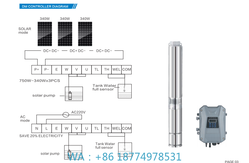 농업용 수자원 관개용 고성능 태양광 심정 펌프 (해외  - Solar Pump Controller 리뷰 및 가격
