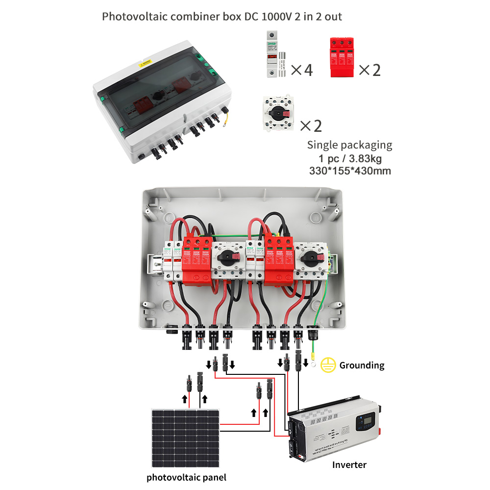 DIY GO 태양광 발전 2 입력 2 출력 DC 100 - Solar Combiner Box 리뷰 및 가격